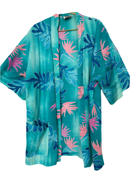 Vintage Bird of Paradise Hawaiian Kimono