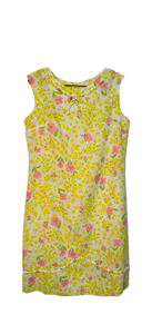 Vintage 60's Yellow Floral Dress